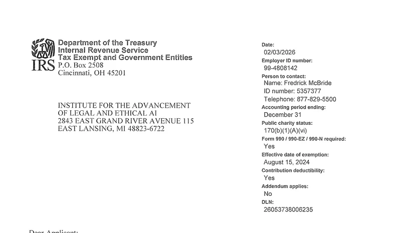 ALEA Institute Receives 501(c)(3) Tax-Exempt Status